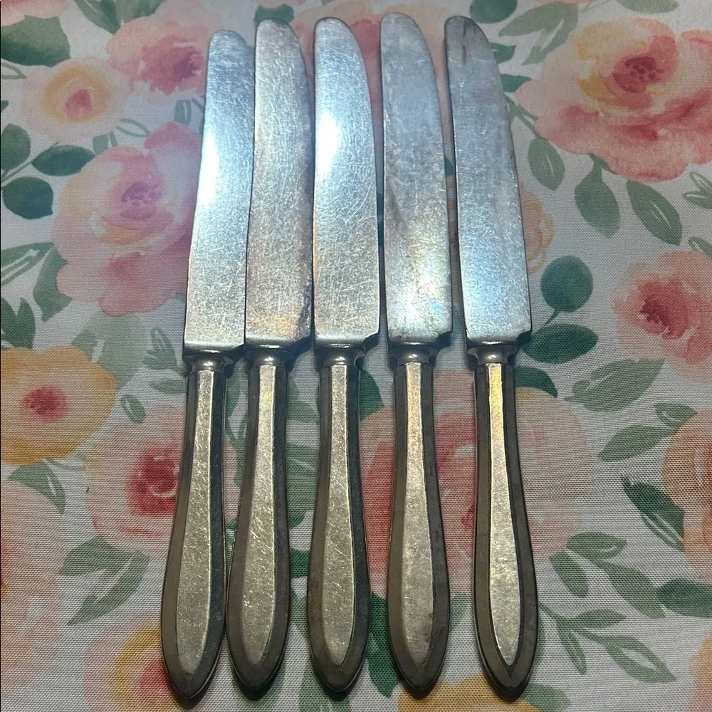 Oneida Community 1914 Patrician Silverplate butter spreader Knives